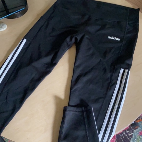 ADIDAS CLIMALITE HIGH RISE STRIPES 7/8 LEGGINGS S - Picture 7 of 16